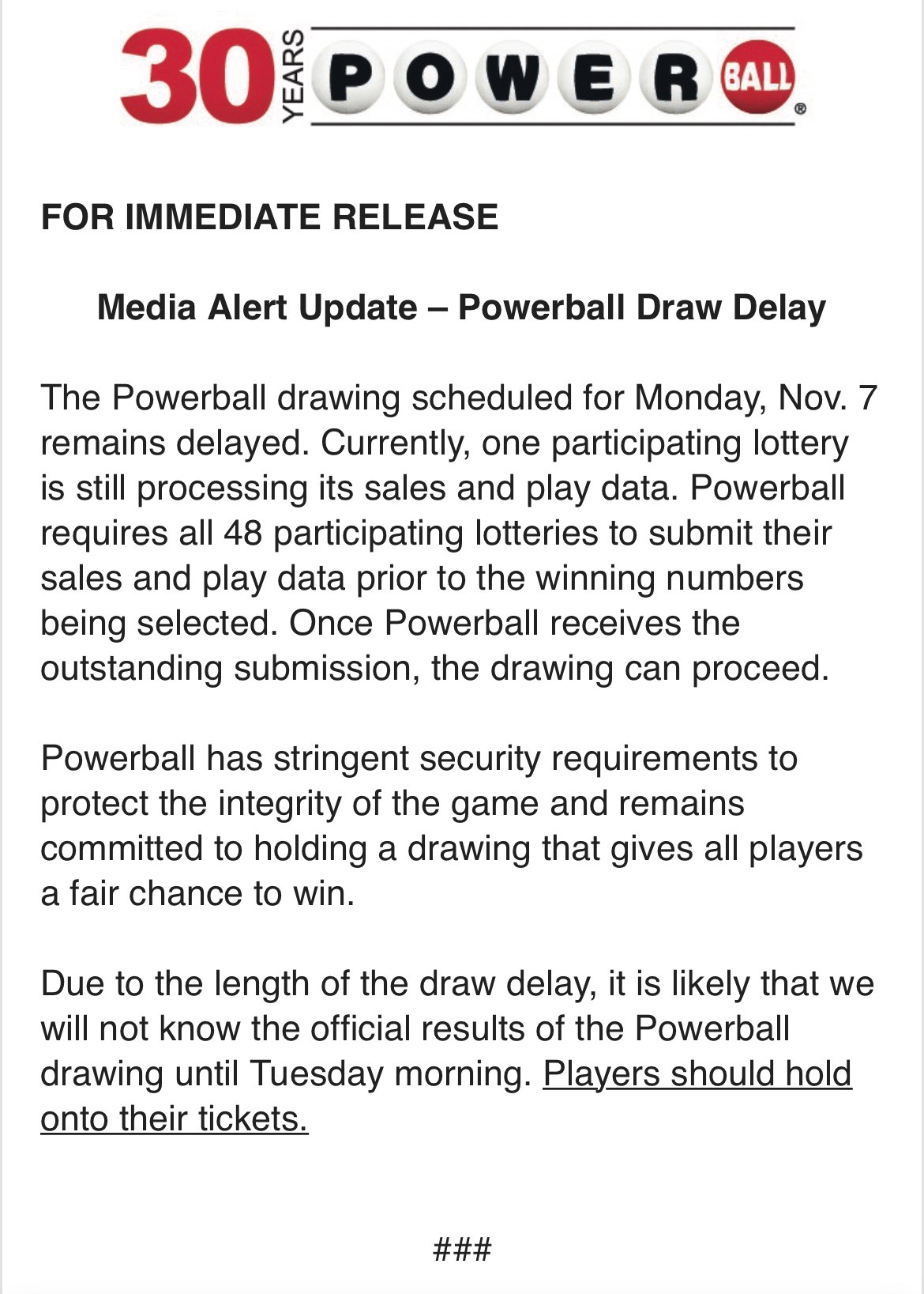 official lottery
